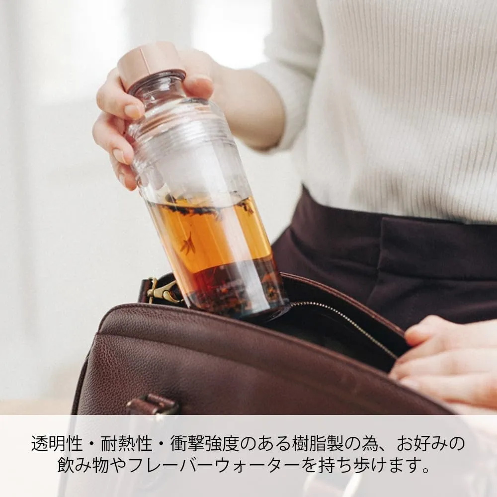 ハリオ HARIO Filter-In Bottle, Portable, Made in Japan, Practical Capacity, 13.5 fl oz (400 ml), Smoky Green, Gift Wrapping Specifications, Model Number: FIBP-40-SG