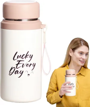 | Vacuum Insulated Water Bottle | 800ml Leakproof Sports Water Bottled With Tea Infuser | Insulated Leakproof Bottles Keep Drinks Hot Cold, Portable Hydration Supplies for Car Travel Hiking Gy
