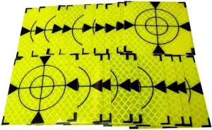 100pcs High Visibility Total Station Target Sheets, Self Adhesive Reflective Prism Sheet, Paste Up Reflector, Surveying Target Mark Sticker