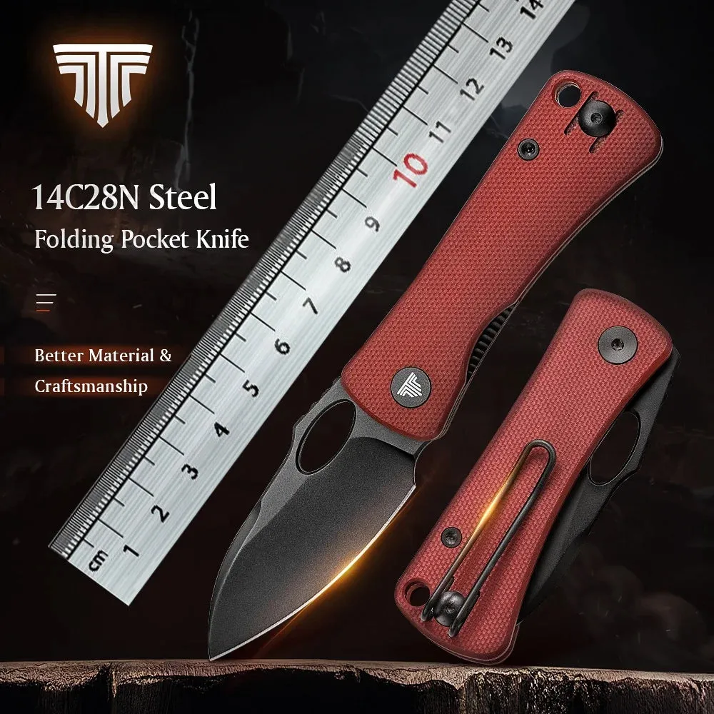 14C28N Steel Knife | G10 Handle | Folding