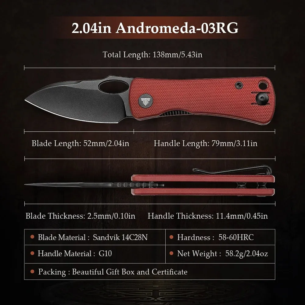 14C28N Steel Knife | G10 Handle | Folding