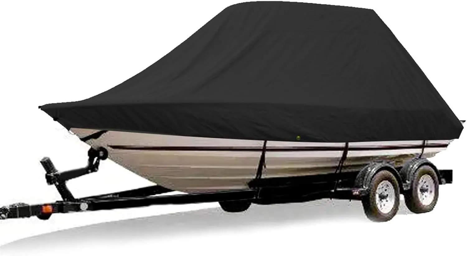 18-28ft 600D Jumbos Cruiser Boat-Cover Heavy-Duty Oceansouth Marine Water Sun Proof UV Protection Fish-Ski VHull Mooring Cover(18-20FT)