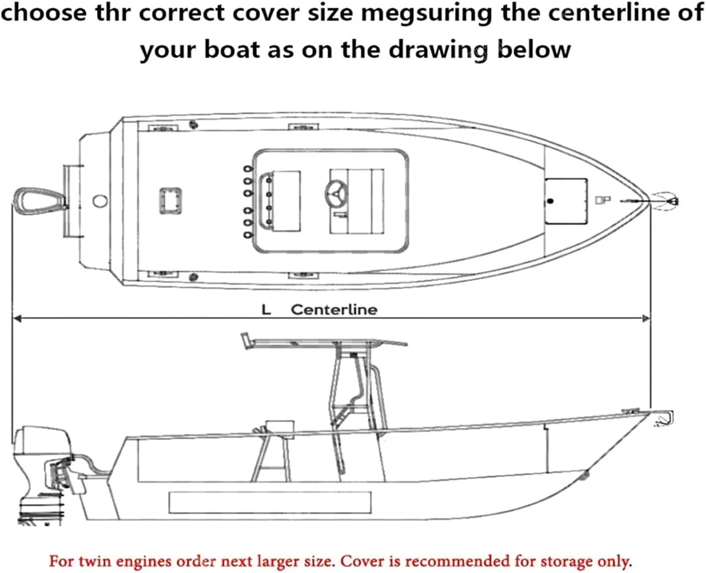 18-28ft 600D Jumbos Cruiser Boat-Cover Heavy-Duty Oceansouth Marine Water Sun Proof UV Protection Fish-Ski VHull Mooring Cover(24-26FT)
