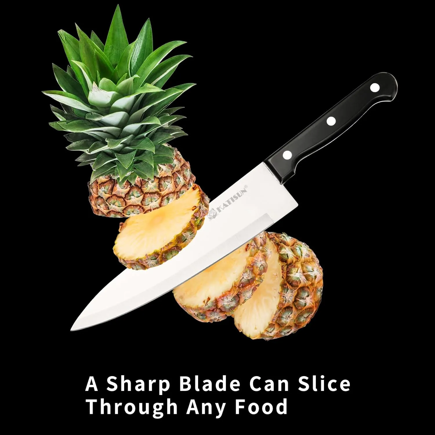 19-Piece Knife Set, German Steel, Durable and Dishwasher Safe, Knife Sets for Kitchen with Block Sets with Built-in Sharpener for Chopping, Slicing, Dicing&Cutting