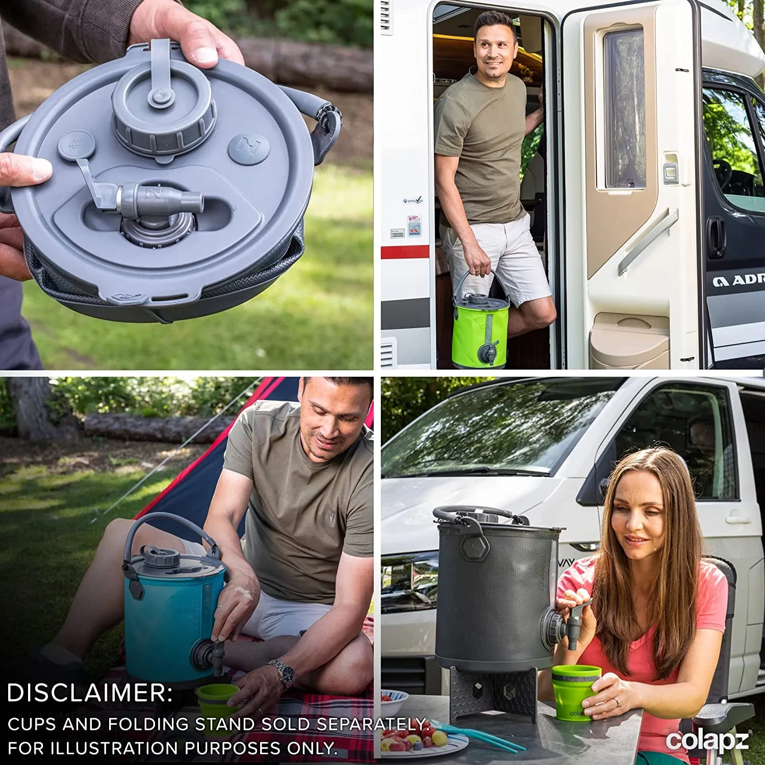 2-Gallon 2-in-1 Collapsible  Container