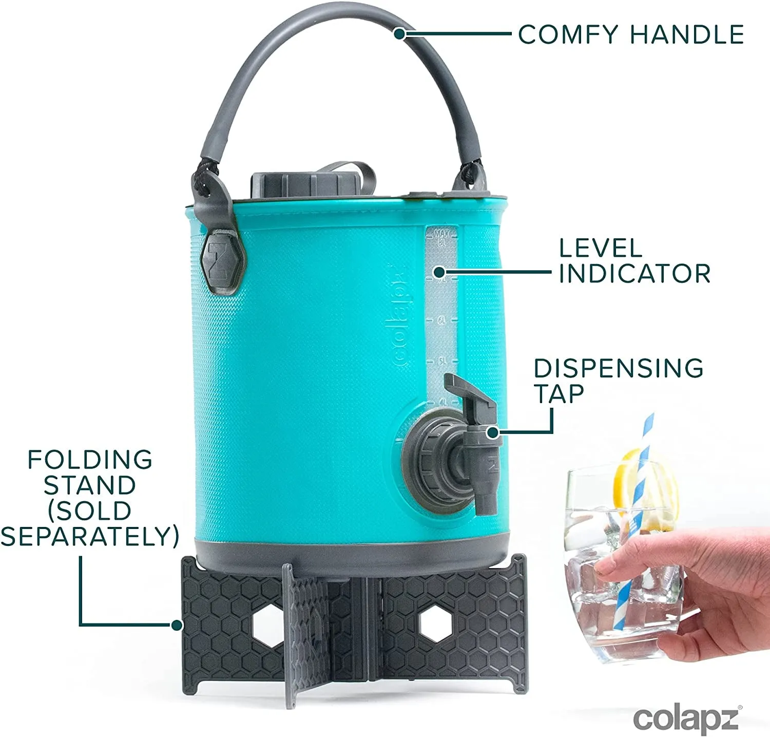 2-Gallon 2-in-1 Collapsible  Container