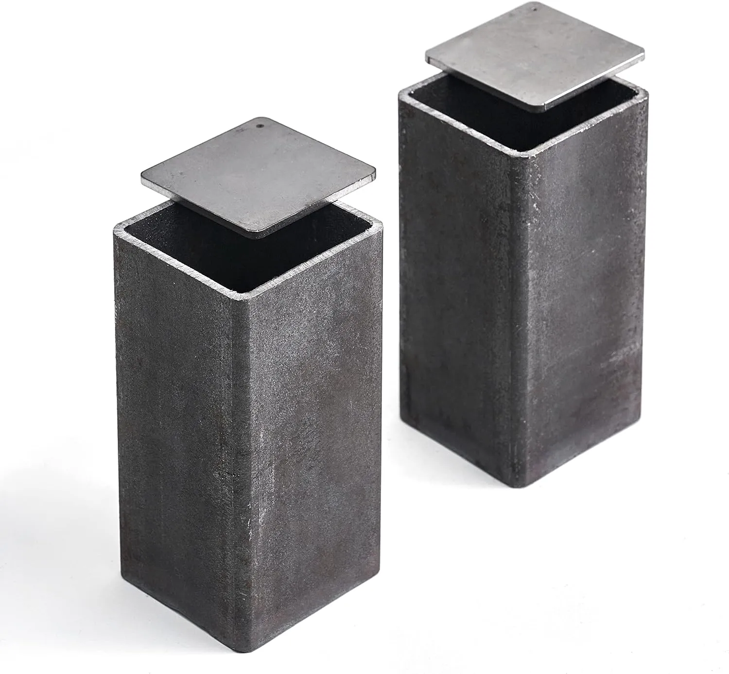 2 Pack 4"x2"x2" Upright Can for Canister Damascus Steel Tube Stock Blanks Knife Making Forging,The Perfect Knife Making Steel Accessories for Professional Use and Hobbyist Use