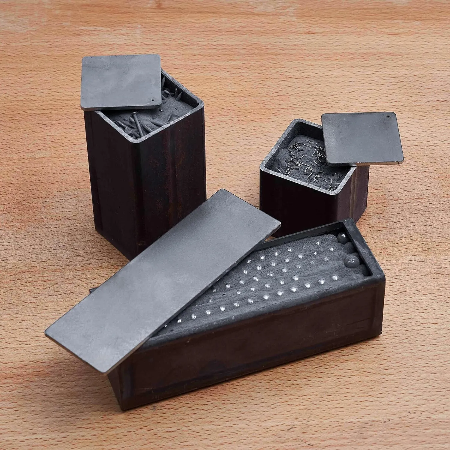 2 Pack 4"x2"x2" Upright Can for Canister Damascus Steel Tube Stock Blanks Knife Making Forging,The Perfect Knife Making Steel Accessories for Professional Use and Hobbyist Use