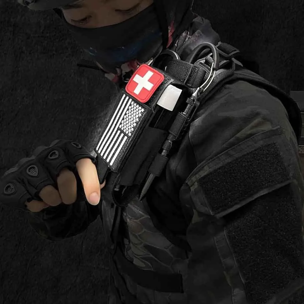 2 Piece Upgrade Laser Cut 1000D Molle Torniquet Pouch, Tactical Medical Tourniquet Pouch Holster