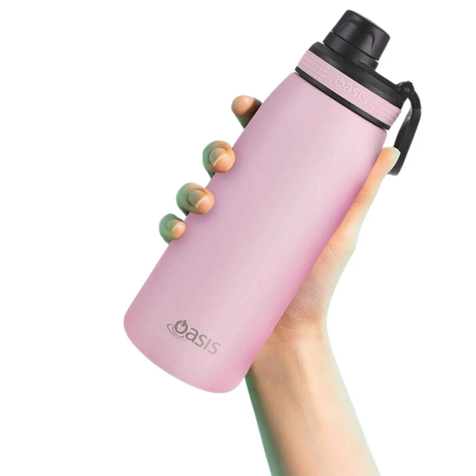 2 x Oasis Stainless Steel Insulated Sports Bottle 780ml w/ Screw Cap - Carnation