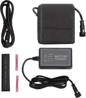 20Ah Battery Power Kit, Portable Lithium-ion Water Resistant Battery Pack Powered with 110 Volt Charger and Device Connection Accessories (PPK-20Ah) | Kayak Fishing Accessories