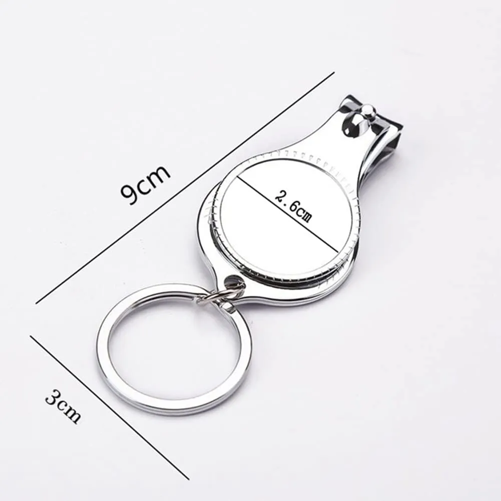 20pcs Personalized Bottle Opener Nail Clipper Keychain Versatile & Durable, Private Customized Party Favors Wedding Brewery Christmas Logo Engraved