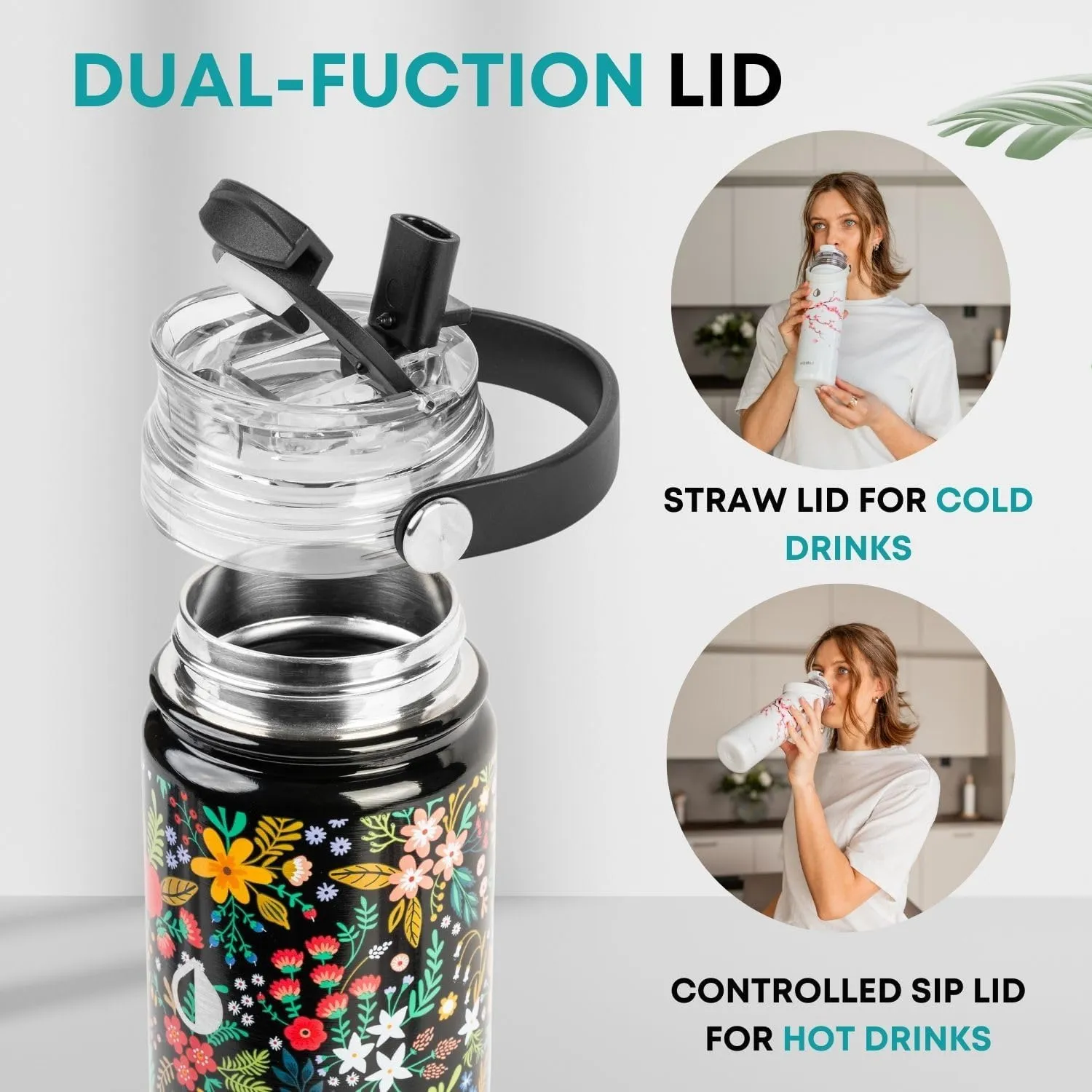 22 oz Insulated Tea Tumbler Bottle with Infuser, Travel Mug