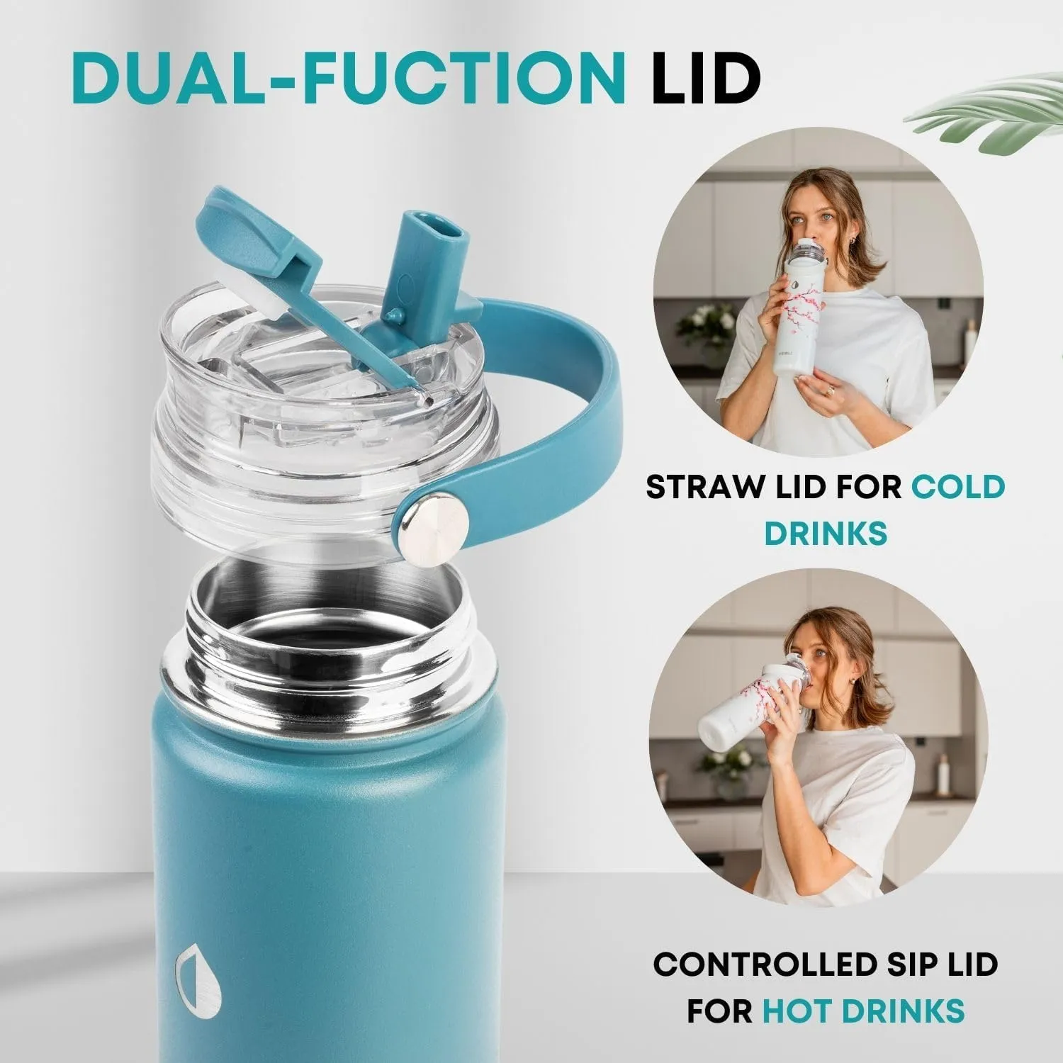 22 oz Insulated Tea Tumbler Bottle with Infuser, Travel Mug
