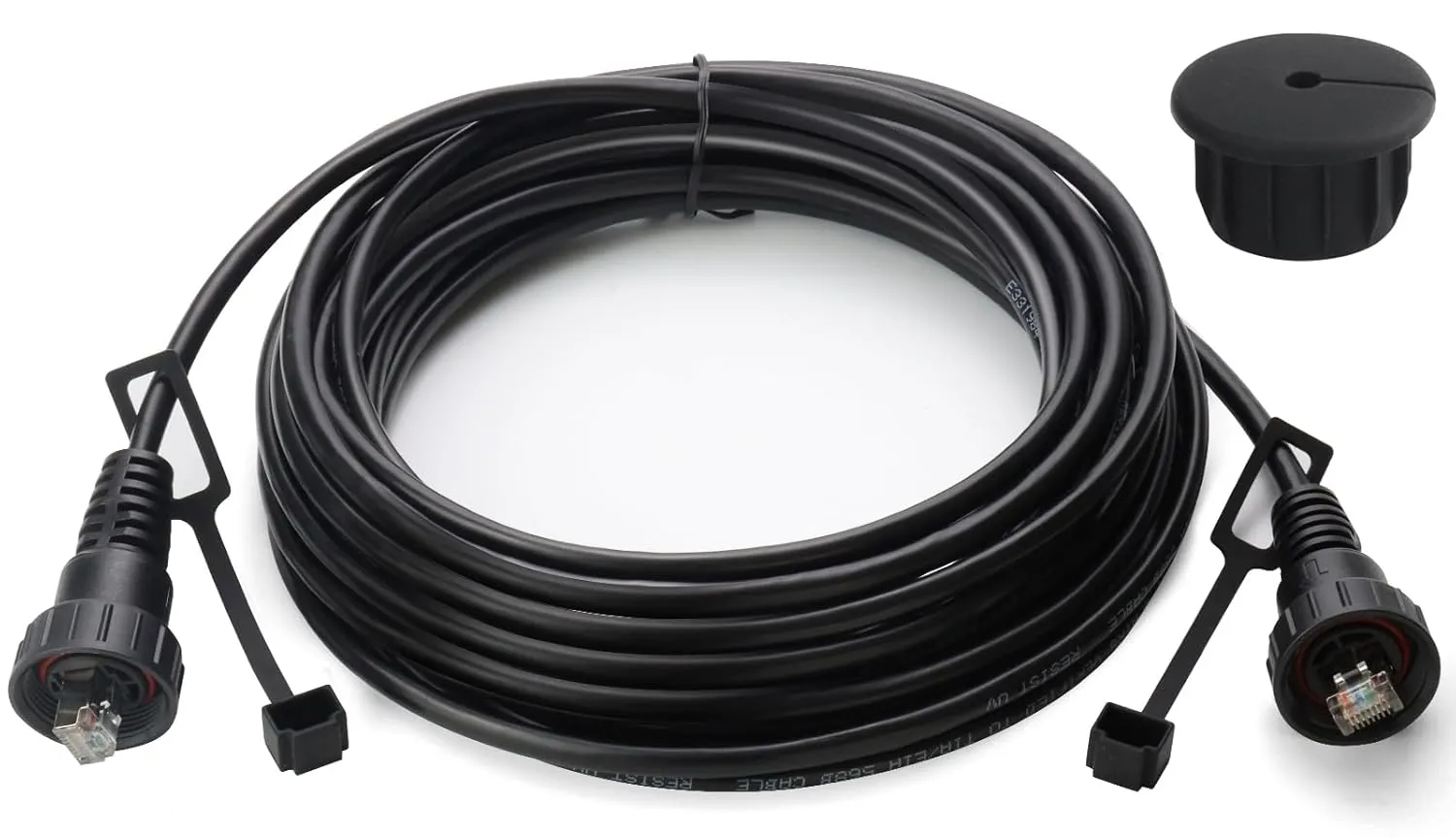 25 Foot Network Cable for Garmin Marine RJ45, Replace for 010-10551-00,Network Ethernet Cable Compatible with Garmin Navigation Screen/Fish Finder/GMS 10/Radar GPSMAP/GMR/UHD