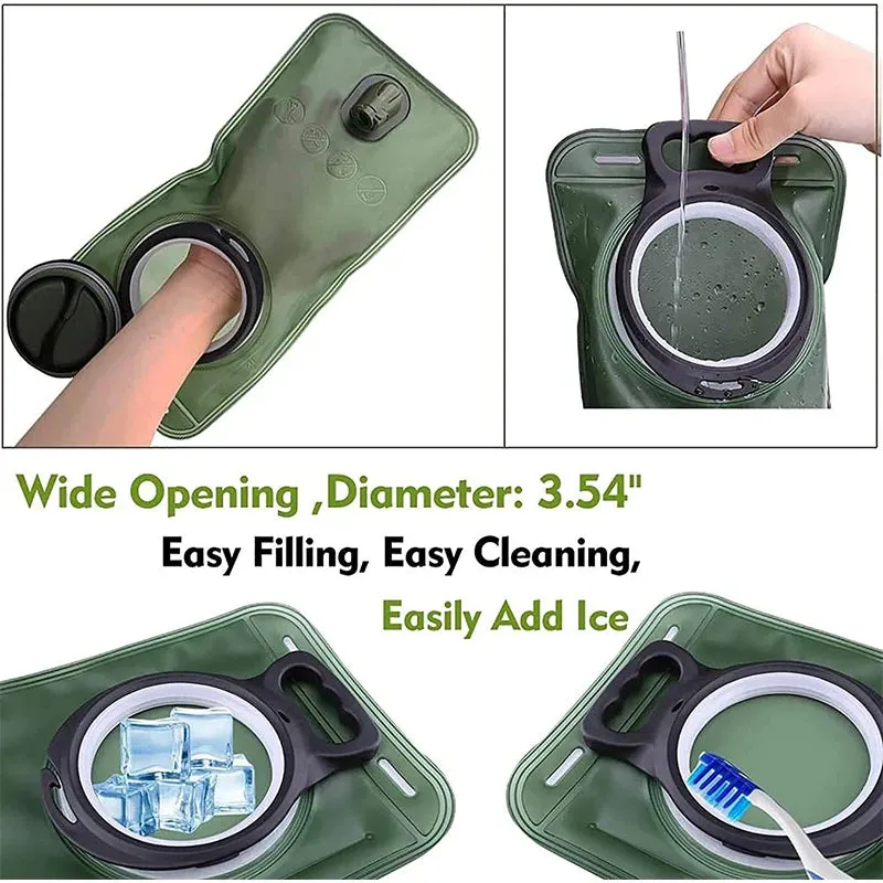2L Water Bladder Hydration Backpack - Large Capacity EVA Water Reservoir for Running and Cycling