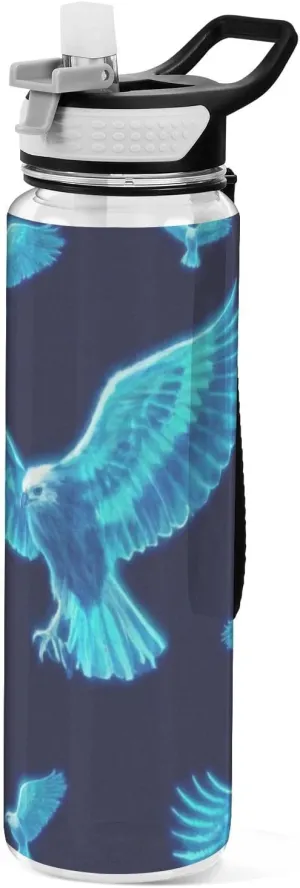 32oz Bird Color Fluorescent Neon Water Bottle Spout Lid Tritan BPA Free Leak Proof non toxic Jug Water Bottle for Gym Collapsible