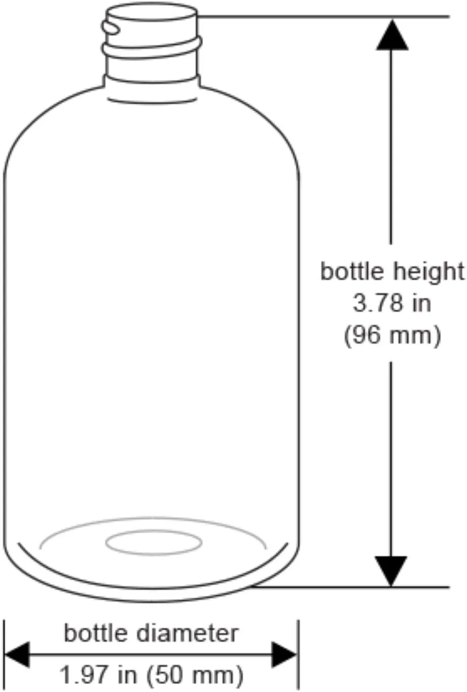 4 Ounce Boston Round Bottles, PET Plastic Empty Fillable BPA-Free, with Black Twist Caps (Pack of 12) (White)