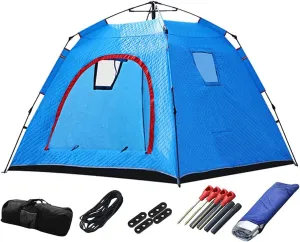 4 Person Outdoor Ice Fishing Shelter Fishing Cotton Tent Thicken Warm Tent Winter Waterproof Camping Tent with Moisture-Proof Pad Interesting