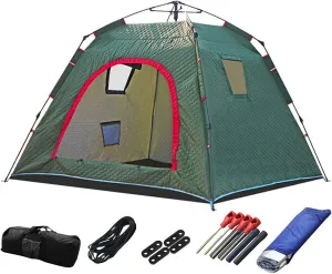 4 Person Outdoor Ice Fishing Shelter Fishing Cotton Tent Thicken Warm Tent Winter Waterproofs Camping Tent with Moisture-Proof Pad