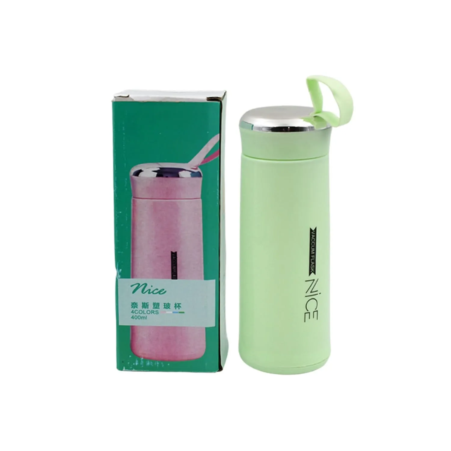 400ml BPA-Free Glass Sports Water Bottle Leak Proof, Hot & Cold