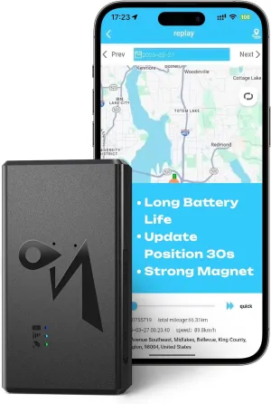 4G LTE GPS Tracker for Vehicles & Cars, Tracking Device for Real-Time Tracking & Geo-Fencing Alerts, USA/Canada Coverage with Magnetic Hidden Tracker Design (Subscription Required)
