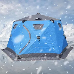 5-6 Person ​Large Space Ice Fishing Tent Winter Fishing Shelter Camping Padded Breathable Thickened Cotton Warm Tent