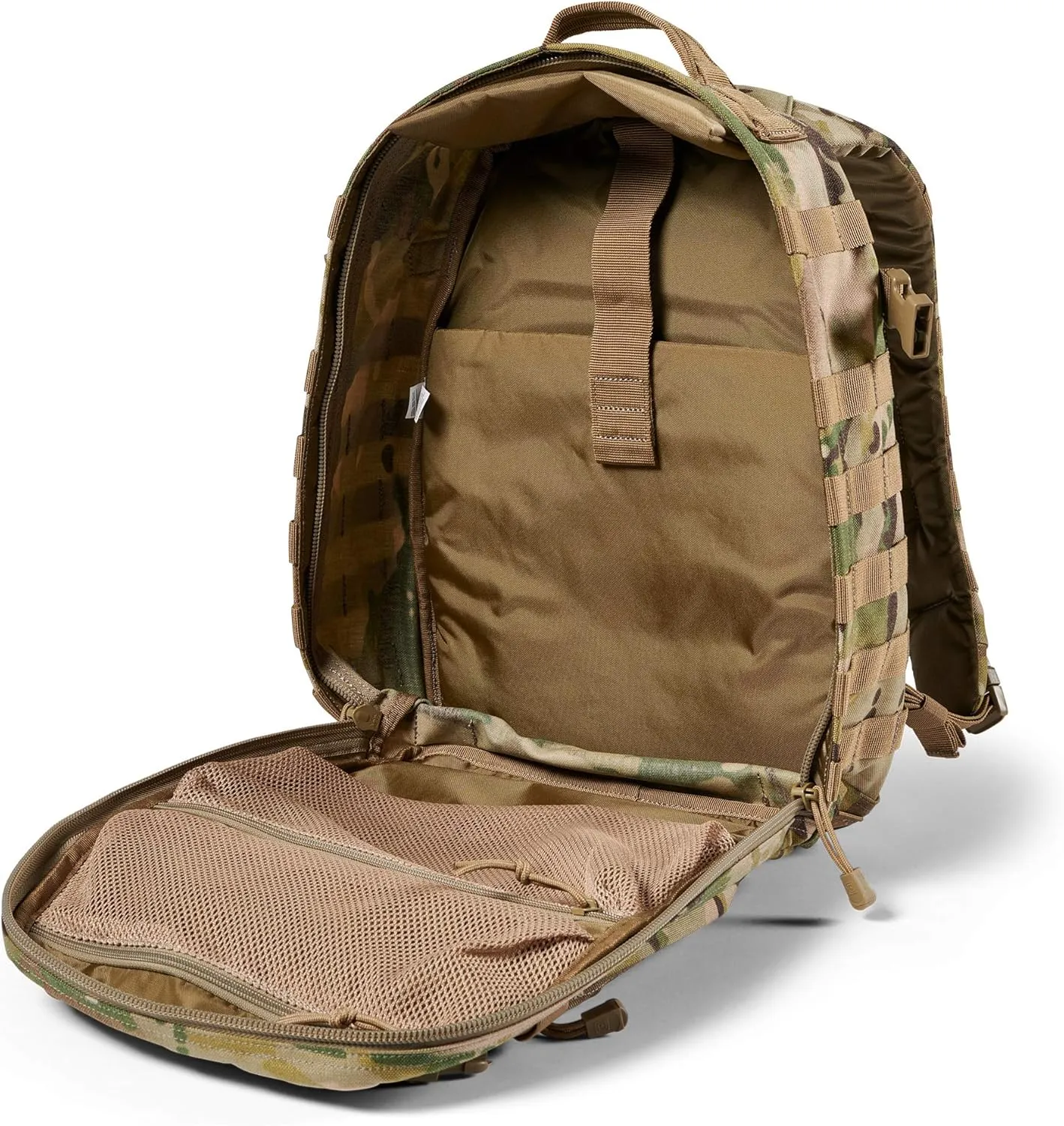 5.11 Tactical Backpack – Rush 12 2.0 – Military Molle Pack, CCW with Multiple Compartments, 24 Liter, Small, Style 56562, Multicam