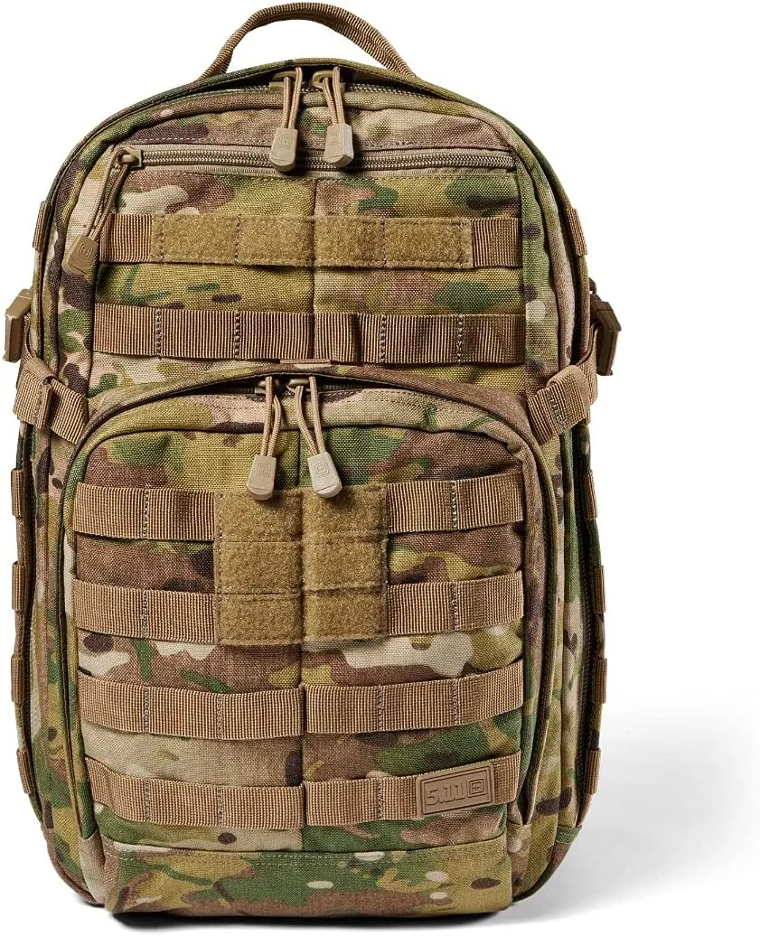 5.11 Tactical Backpack – Rush 12 2.0 – Military Molle Pack, CCW with Multiple Compartments, 24 Liter, Small, Style 56562, Multicam