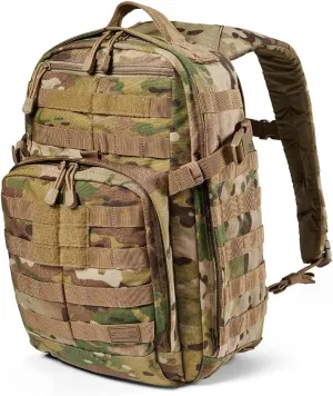 5.11 Tactical Backpack – Rush 12 2.0 – Military Molle Pack, CCW with Multiple Compartments, 24 Liter, Small, Style 56562, Multicam