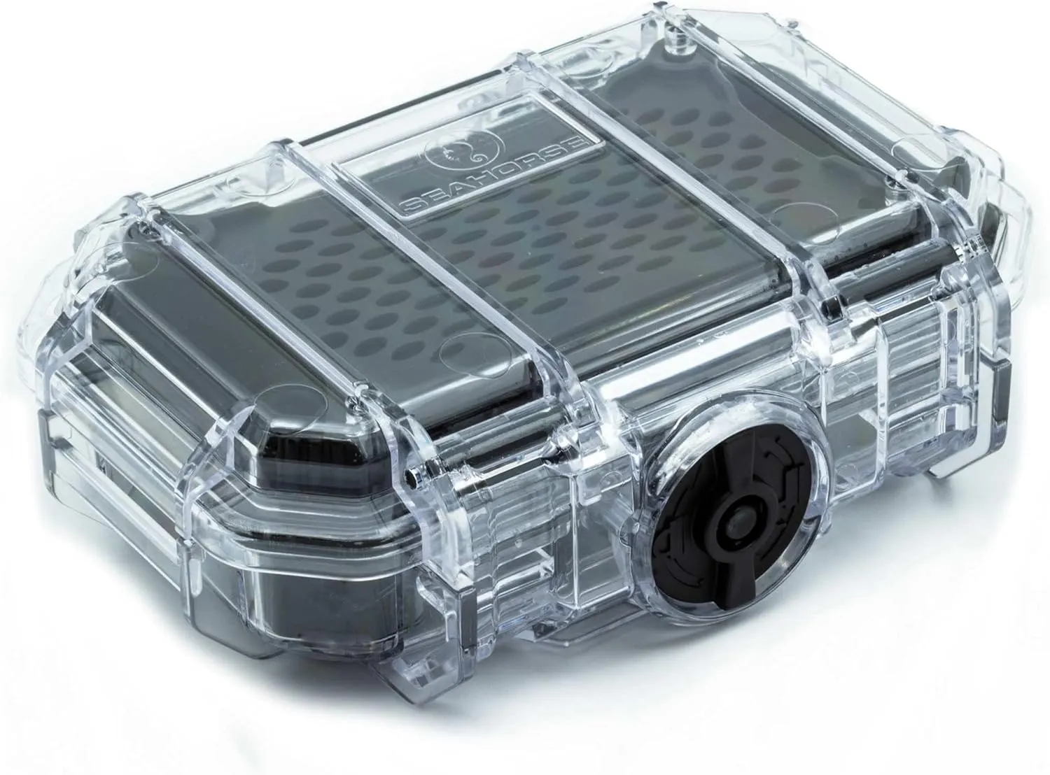 52 Dry Box Protective Case with Pick & Pluck Foam - Travel Safe / Mil Spec / Waterproof / USA Made - for Pistols, Cameras, Phones, Camping, Fishing, Hiking, Traveling, Water Sports, Knives (Clear)