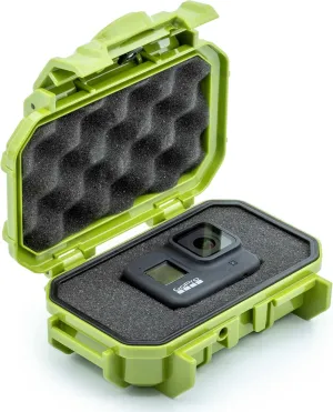 52 Dry Box Protective Case with Pick & Pluck Foam - Travel Safe/Mil Spec/Waterproof/USA Made - for Pistols, Cameras, Phones, Camping, Fishing, Hiking, Traveling, Water Sports, Knives (Green)
