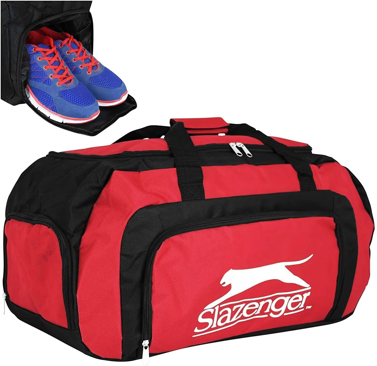 55L Large Gym Duffel Bag with Shoe Compartment – Water-Resistant & Lightweight