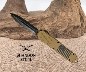 5.5" Automatic OTF Knife w/ Half Serrated Dagger Blade 194BNUS
