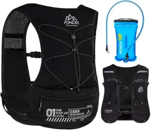 5L Running Hydration Vest Backpack for Men Women, Adjustable & Lightweight, Front & Back Pockets for Essential Storage