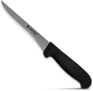 6-inch Boning Knife with Black Handle, Stainless Steel Boning Knife with a Durable Handle, Filet Knife for Fish and Meat, Ideal for Fileting and Boning