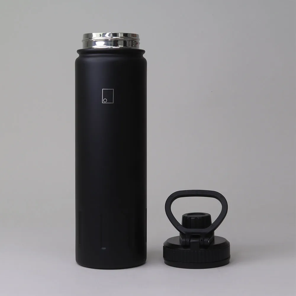 650ml Insulated Stainless Steel Black Bottle | On-the-Go Hydration