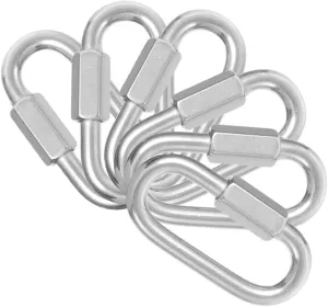 6pcs Carabiner Rings Durable Hanging Buckles for Camping Hiking and Outdoor Activities Strong Load Capacity for Backpacks Gear and Travel Tools
