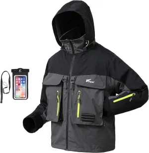 8 Fans Fishing Wading Jackets Breathable Waterproof Fishing Rain Jackets for Men&Women