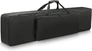 88 Key Keyboard Case, 53.5"x12.6"x6.3" Electric Keyboard Bag Piano Gig Bag with Handles and Adjustable Shoulder Straps Keyboard Gig Bag - Black