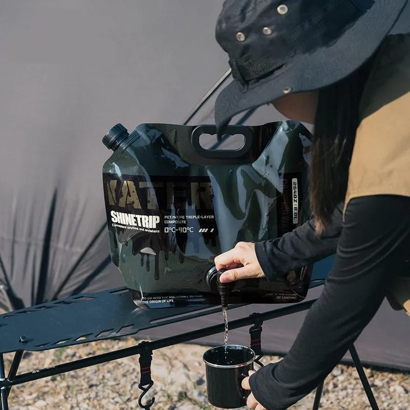 8L Folding Camping Water Bag with Faucet Tap