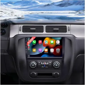 9''Car Stereo Radio for GMC Sierra/Yukon2007-2013,Chevy Tahoe2007-2013/Chevy Silverado2010-013,Car Head Unit with Backup Camera,Touchscreen with Carplay Android Auto, Fm/Am,Bluetooth, GPS