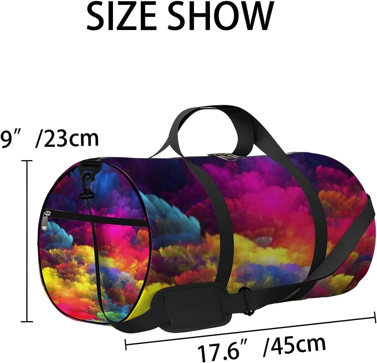 Abstract Background Sports Bag Tote Bag Waterproof Gym Bag with Shoulder Strap Zipper 2 Side Pockets for Men and Women, Travel and Storage Shoulder Bag.