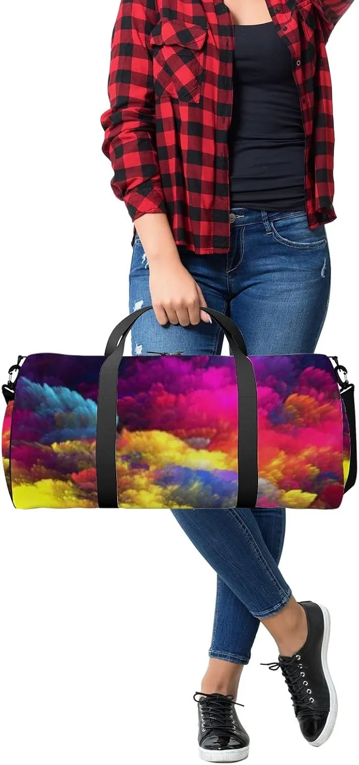 Abstract Background Sports Bag Tote Bag Waterproof Gym Bag with Shoulder Strap Zipper 2 Side Pockets for Men and Women, Travel and Storage Shoulder Bag.