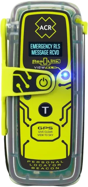 ACR ResQLink View RLS - SOS Personal Locator Beacon - Digital Display, Return Link Service, GPS Global Coverage to Alert Search and Rescue - Outdoor Emergency, Ideal for Hiking Hunting Boating Fishing