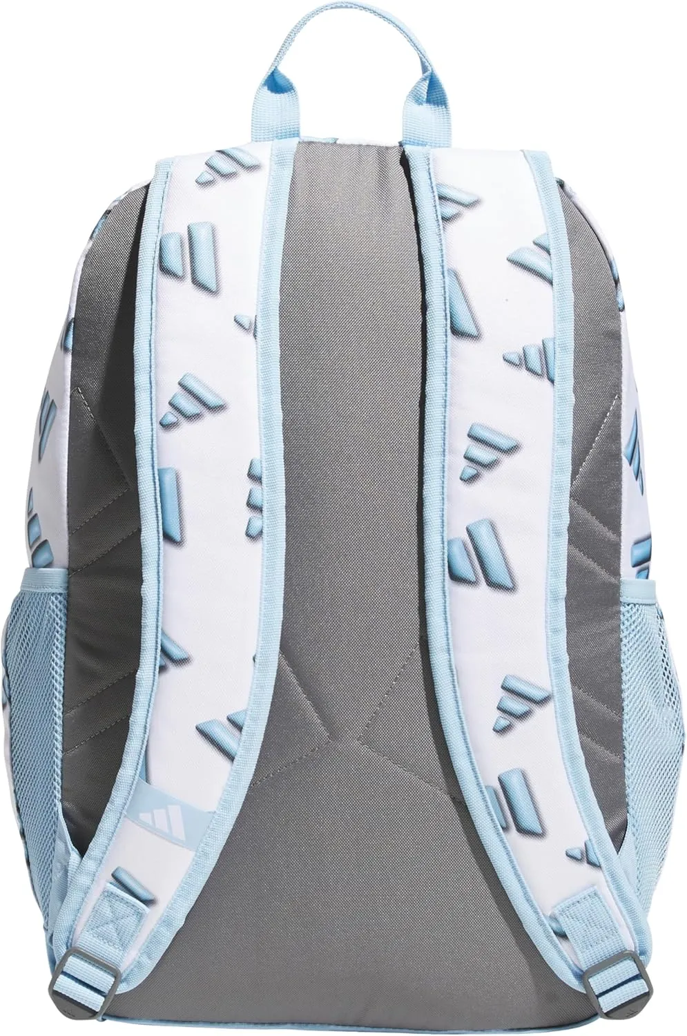 adidas Affiliate Small Backpack for Women and Men, Durable Bag with Laptop Sleeve, 3D AOP White/Clear Sky Blue/Clear Pink, One Size