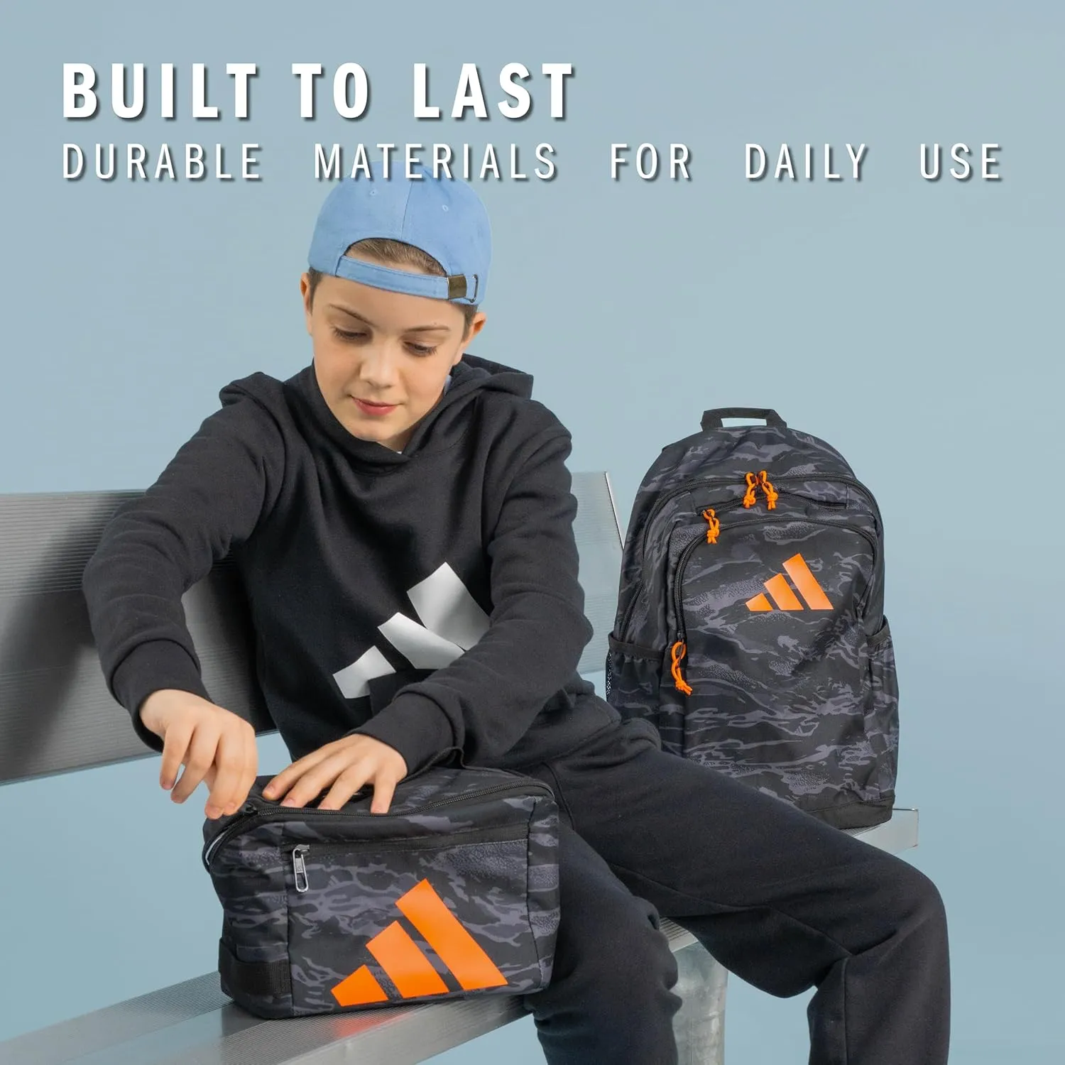 adidas Affiliate Small Backpack for Women and Men, Durable Bag with Laptop Sleeve, Black/White, One Size