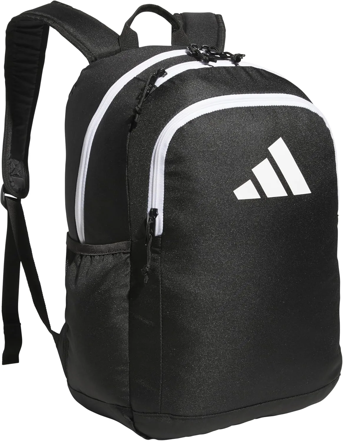 adidas Affiliate Small Backpack for Women and Men, Durable Bag with Laptop Sleeve, Black/White, One Size