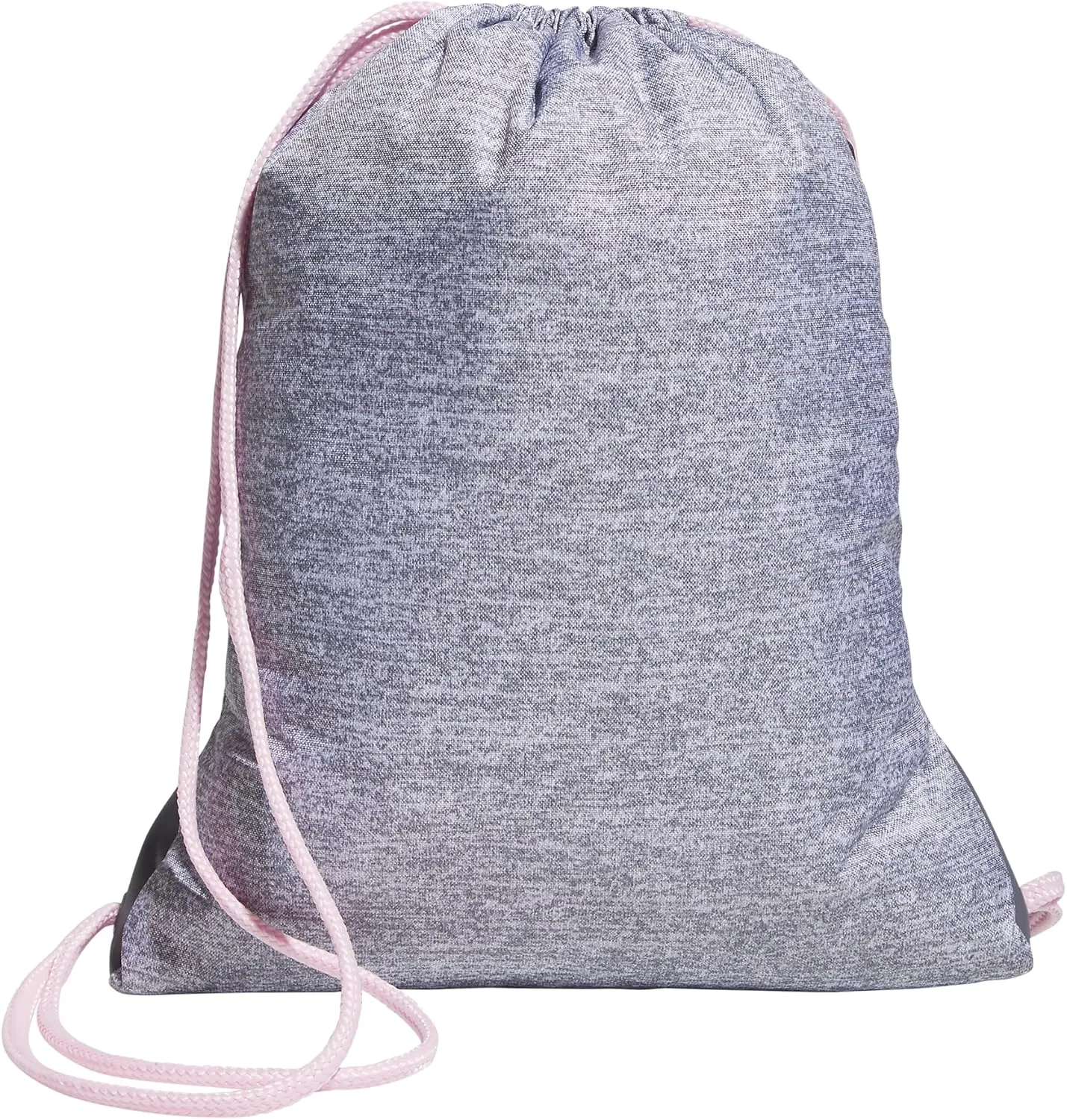 adidas Alliance Sackpack (12L) Lightweight Athletic Small Drawstring Team Sports Workout Bag Discontinued, Jersey Grey/Clear Pink/Grey, One Size