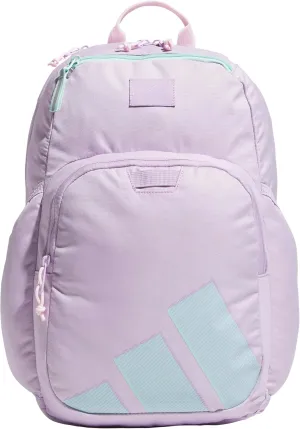 adidas Boys' Midway Backpack (28L) Durable Student Athletic Gym Laptop Book Bag Girls, Powder Plum Purple/Clear Pink/Semi Flash Aqua Blue, One Size